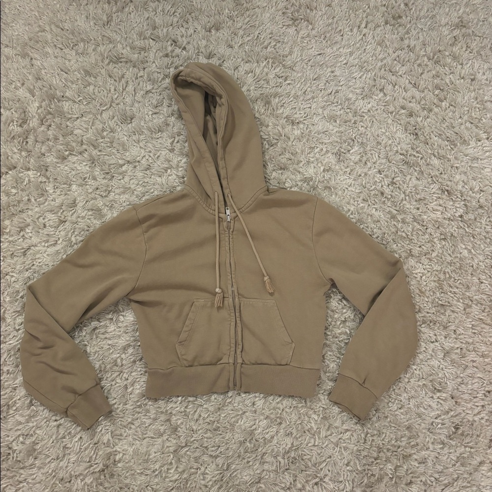 Brandy Melville Cropped Zip Up